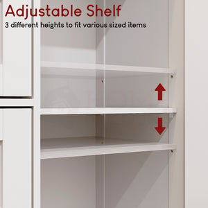 Priano 4-Drawer 1-Door Freestanding Unit, White