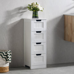 Priano 4-Drawer Freestanding Unit, White