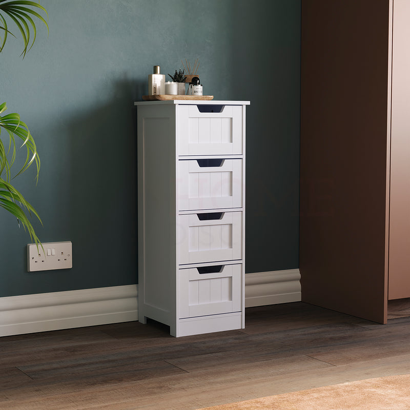 Priano 4-Drawer Freestanding Unit - White