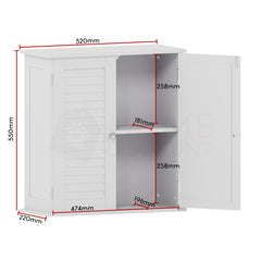 Liano 2-Door Wall Cabinet - White