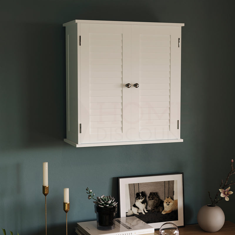 Liano 2-Door Wall Cabinet - White