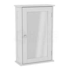 Priano 1-Door Mirrored Wall Cabinet - White