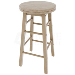 Wooden Revolving Bar Stool, Pine