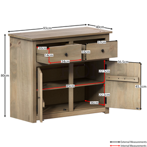Panama 2-Door 2-Drawer Sideboard