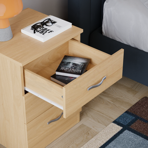 Riano 3-Drawer Bedside Chest, Pine