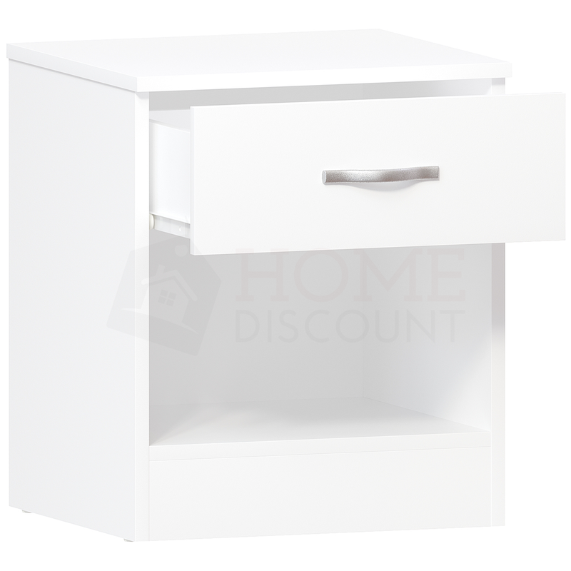 Riano 1 Drawer Bedside Chest, White