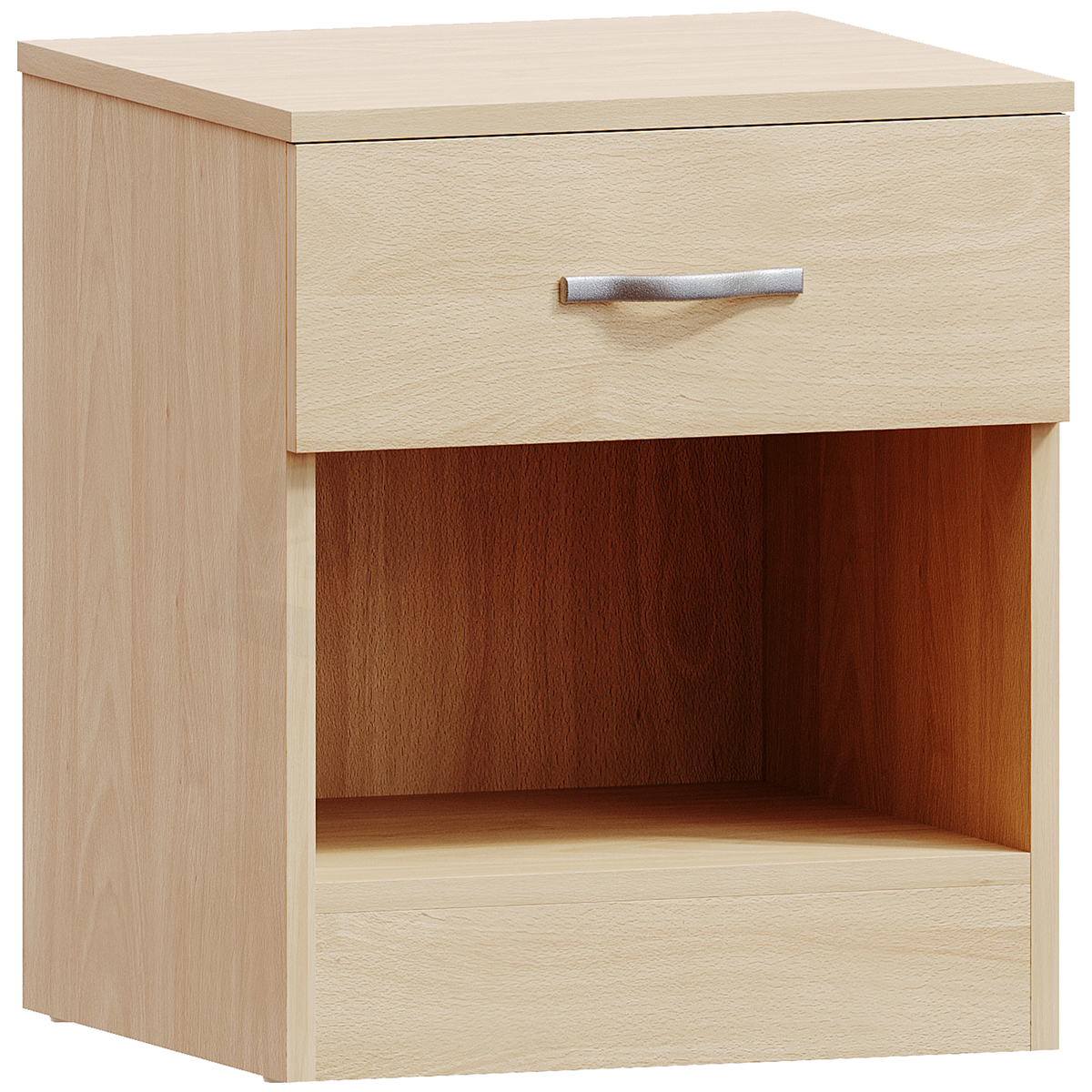 Riano 1-Drawer Bedside Chest, Pine