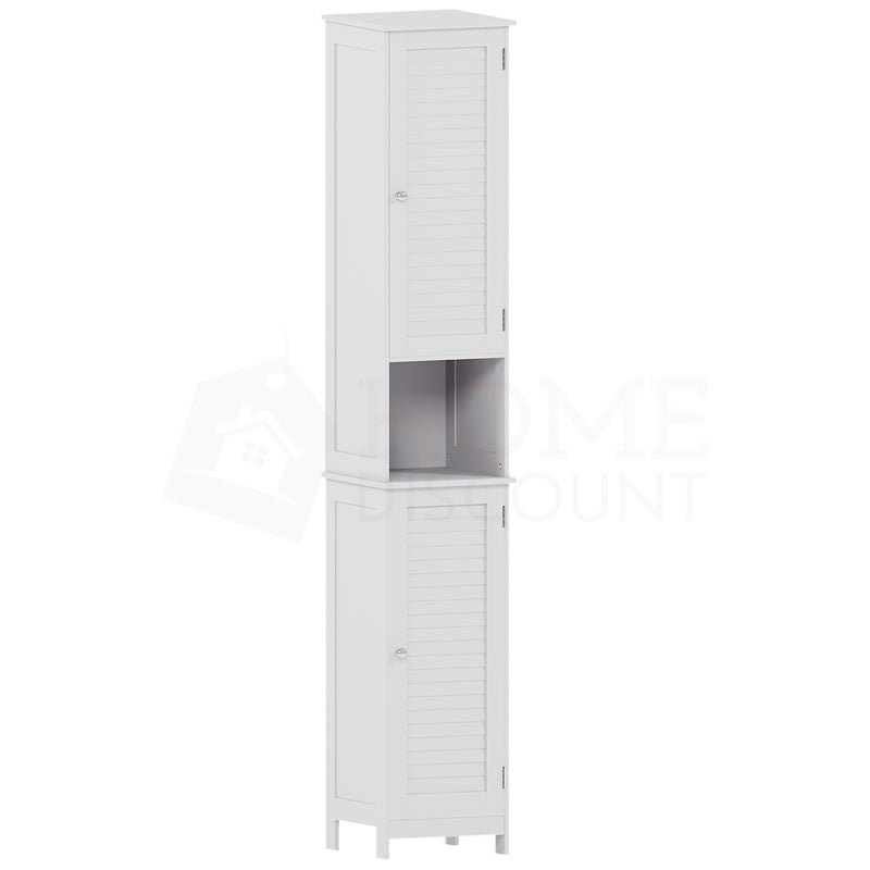 Liano 2-Door Tall Cabinet - White