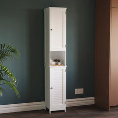 Liano 2-Door Tall Cabinet - White