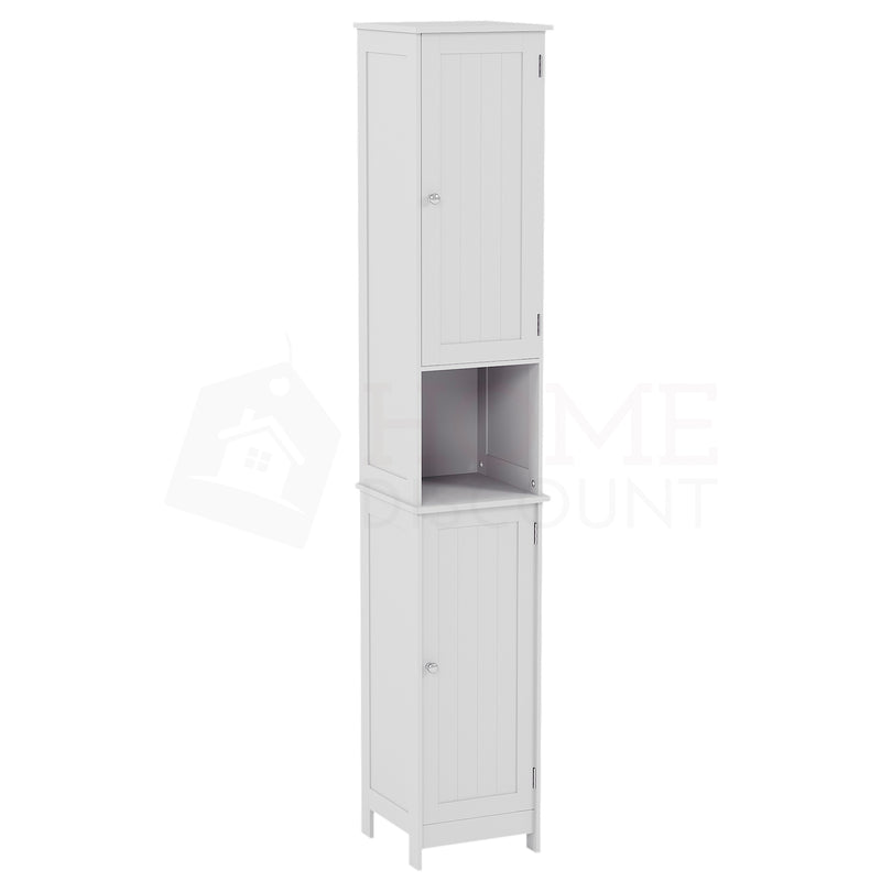 Priano 2-Door Tall Cabinet - White