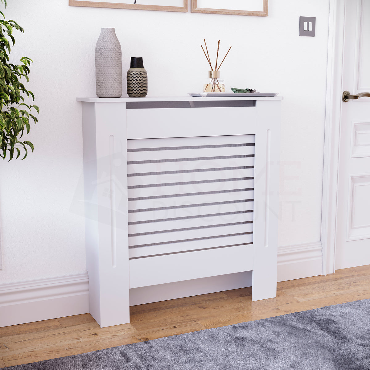 Milton Radiator Cover - White, Small