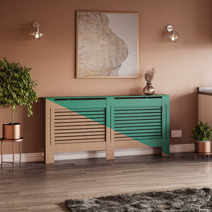 Horizontal Slat Radiator Cover White, Large (FSC 100%)