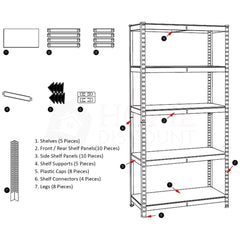 5-Tier Shelf - Galvanised