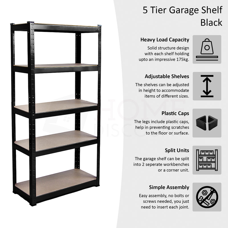 5-Tier Shelf - Black