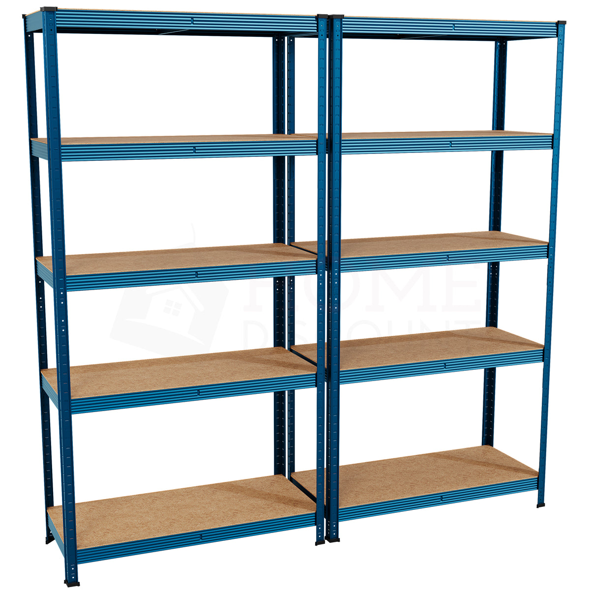 5-Tier Shelf, Blue - 2 Bay