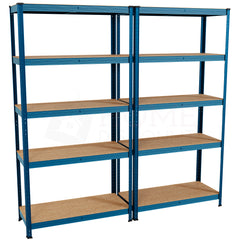 5-Tier Shelf, Blue - 2 Bay