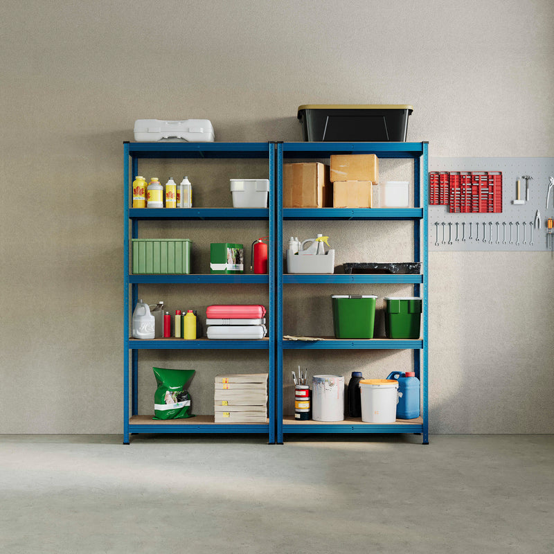 5-Tier Shelf, Blue - 2 Bay