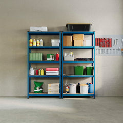 5-Tier Shelf, Blue - 2 Bay
