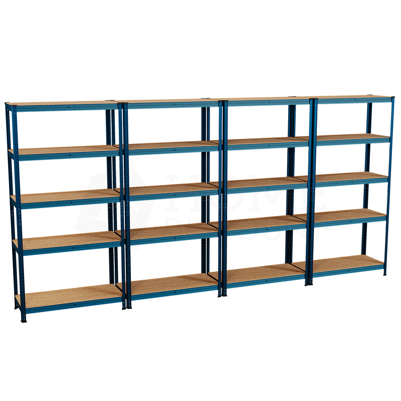 5-Tier Shelf, Blue - 4 Bay