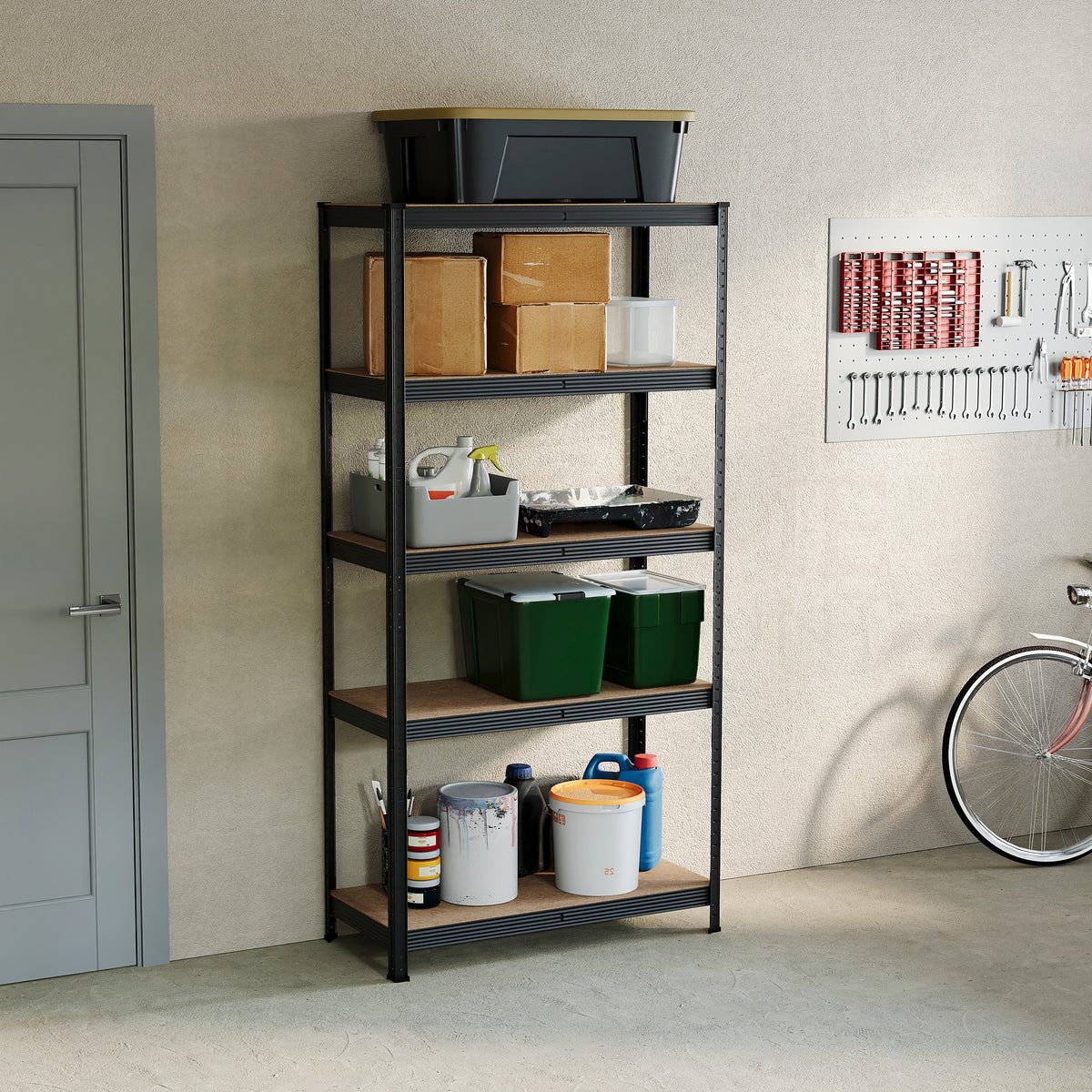 5-Tier Shelf, Large, Black