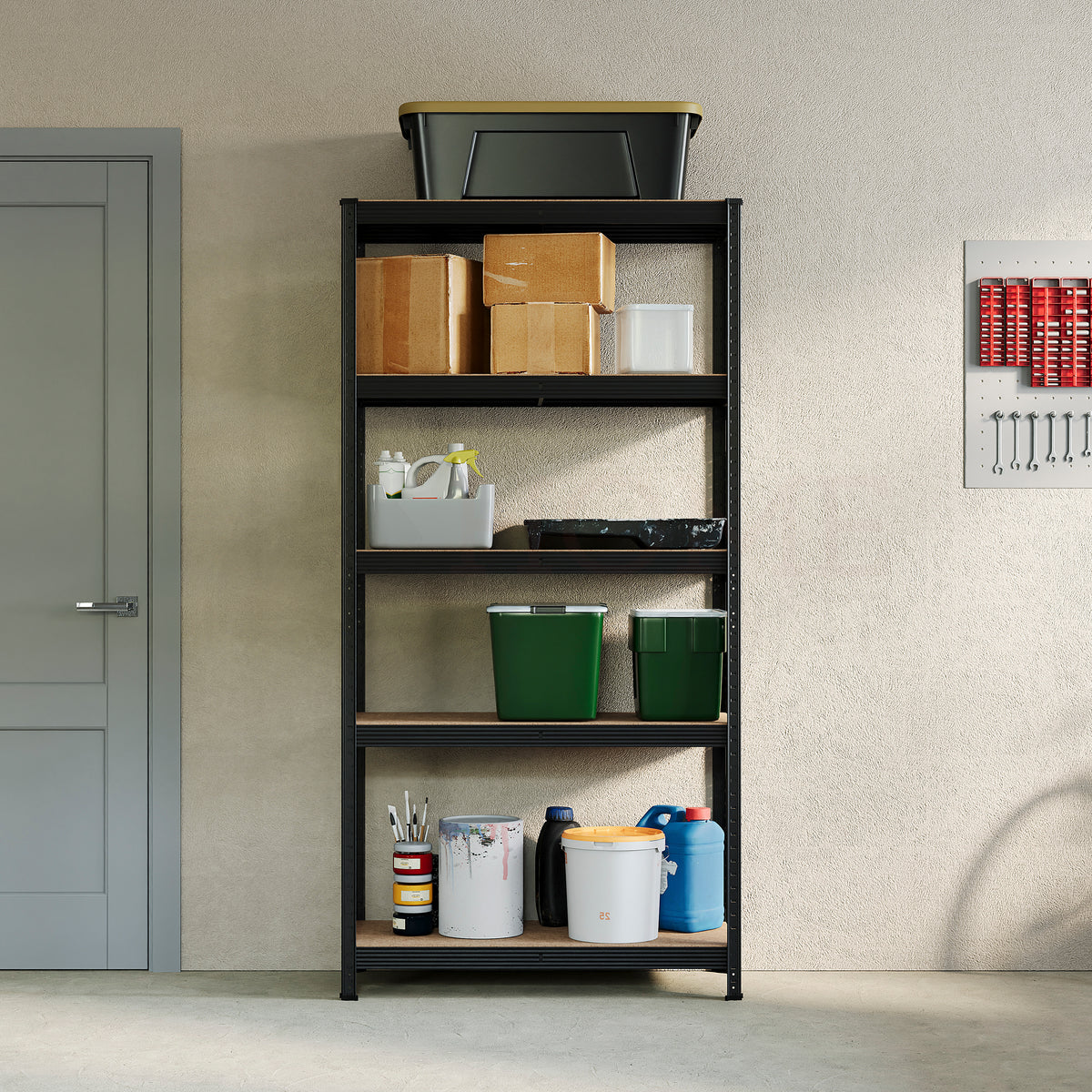 5-Tier Shelf, Large, Black