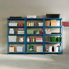 5-Tier Shelf, Large, Blue - 3 Bay