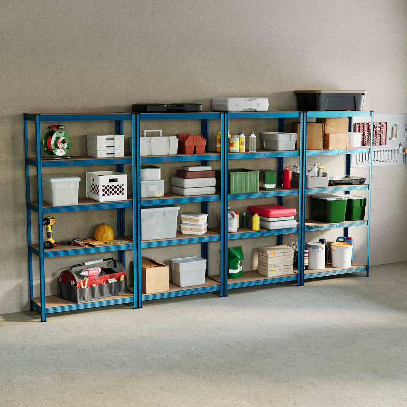 5-Tier Shelf, Large, Blue - 4 Bay