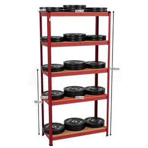 5-Tier Shelf, Large, Red