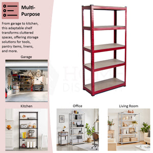 5-Tier Shelf, Large, Red