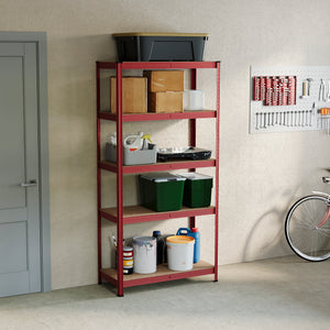5-Tier Shelf, Large, Red