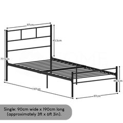 Dorset Single Bed, Black