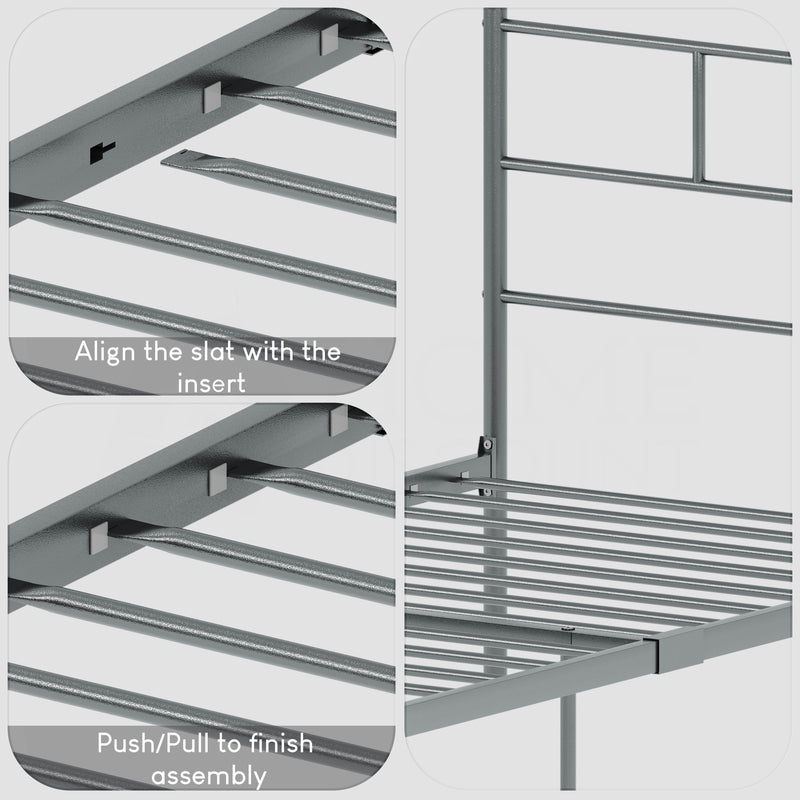 Dorset Single Bed, Silver