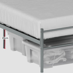 Dorset Single Bed, Silver