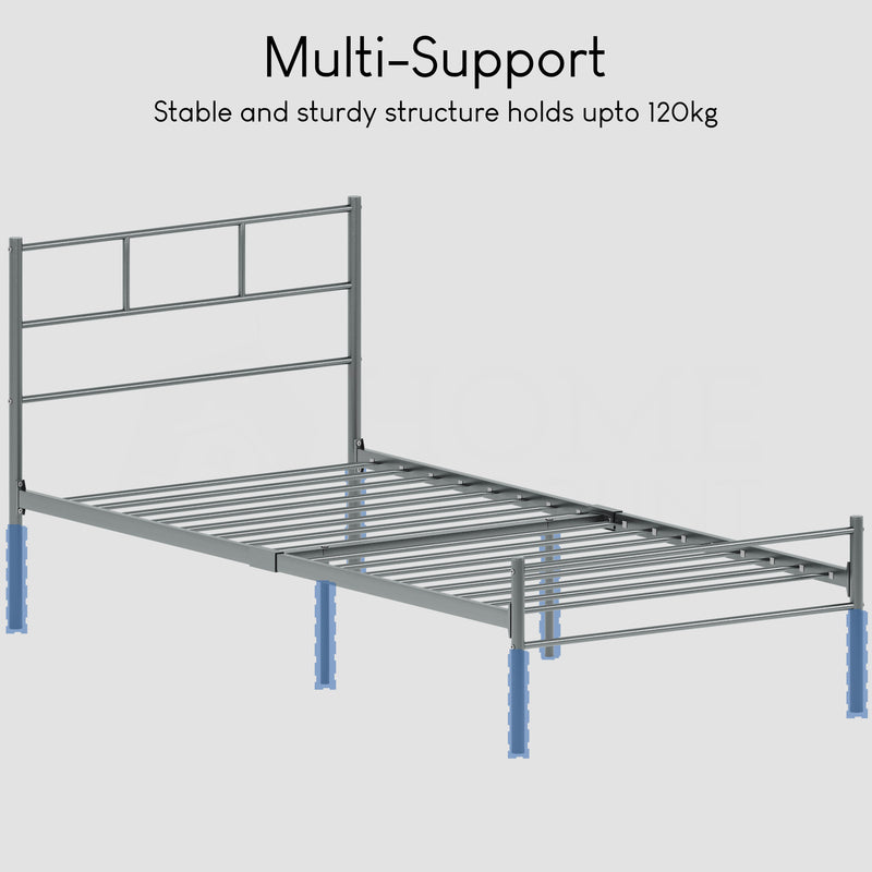 Dorset Single Bed, Silver