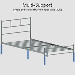 Dorset Single Bed, Silver