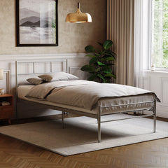 Dorset Single Bed, Silver