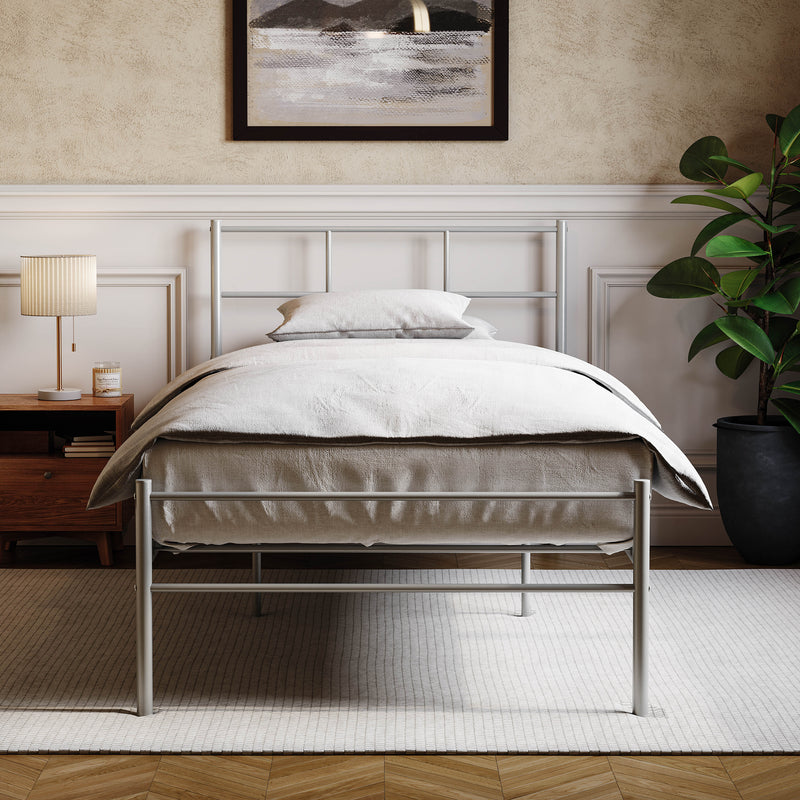Dorset Single Bed, Silver