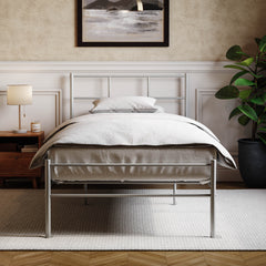 Dorset Single Bed, Silver