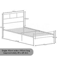 Dorset Single Bed, White