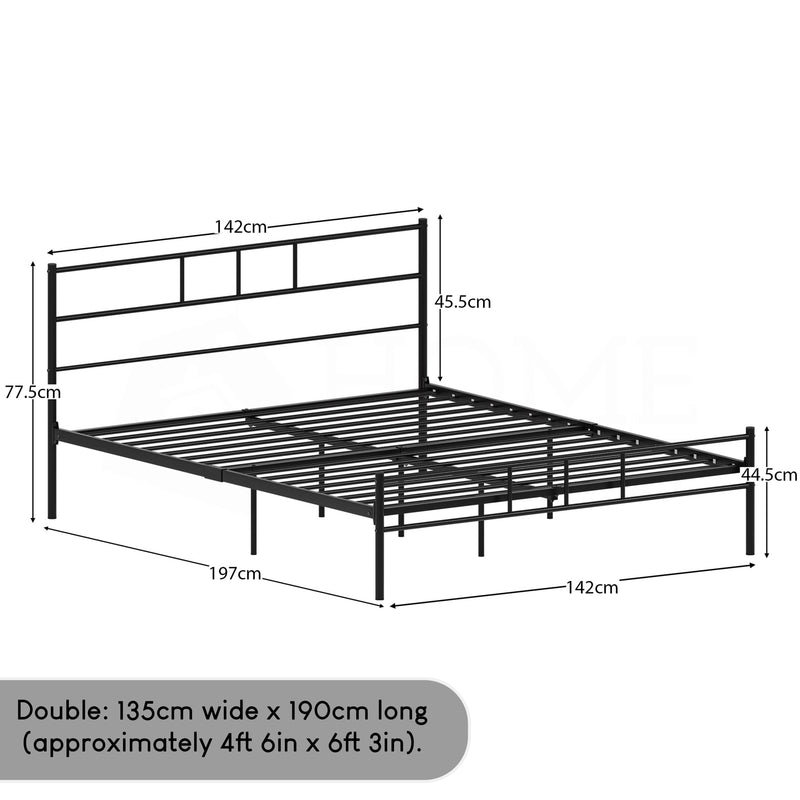 Dorset Double Bed, Black