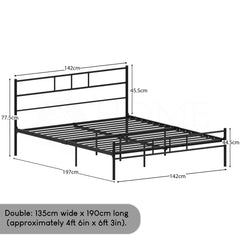 Dorset Double Bed, Black