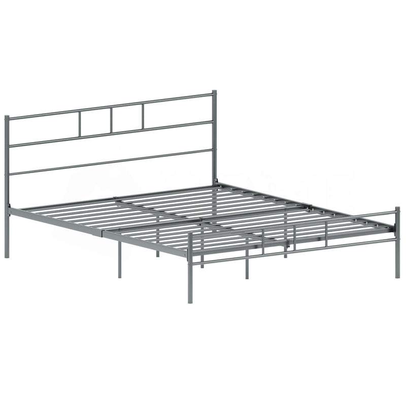 Dorset Double Bed, Silver