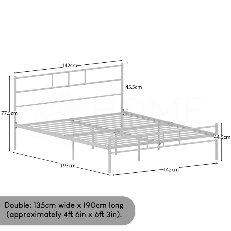 Dorset Double Bed, White