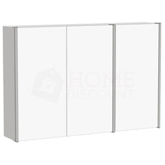 Tiano Mirrored Triple Cabinet - Stainless steel