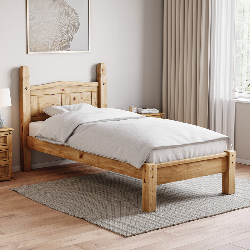 Corona Single Low Foot End Bed, Pine