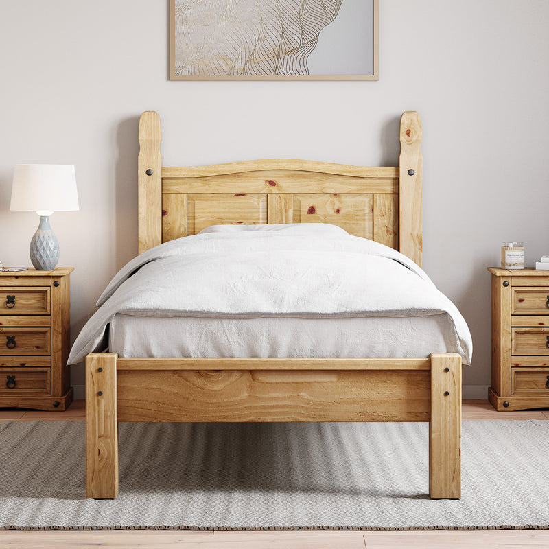 Corona Single Low Foot End Bed, Pine
