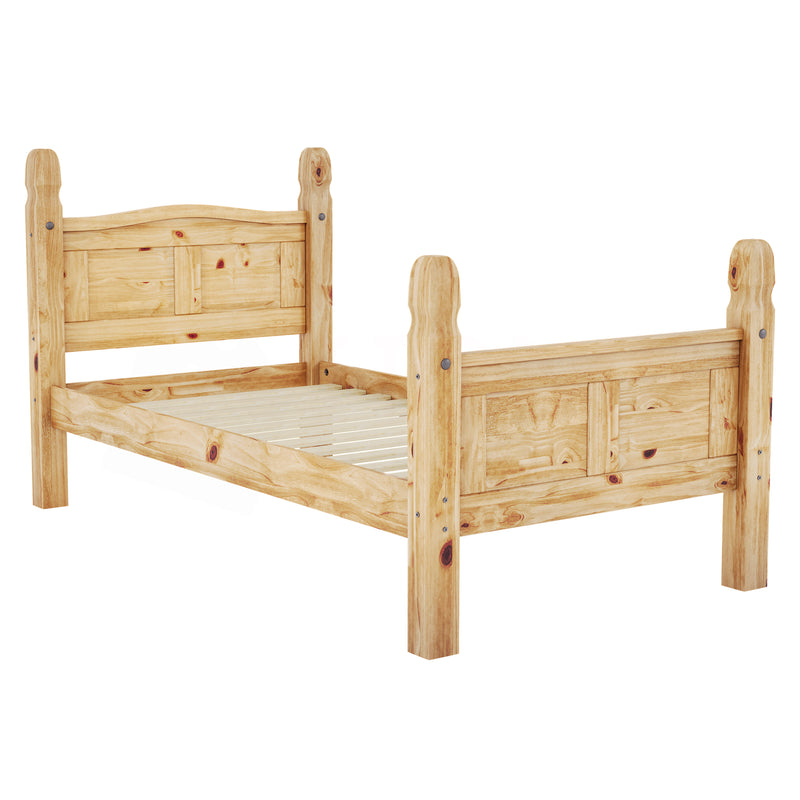 Corona Single High Foot End Bed, Pine