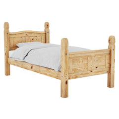 Corona Single High Foot End Bed, Pine