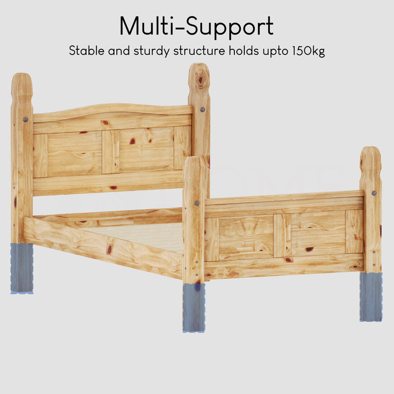 Corona Single High Foot End Bed, Pine