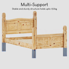 Corona Single High Foot End Bed, Pine
